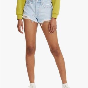 Levi's Women's 501 Original Shorts 
-  Light Blue Denim Shorts